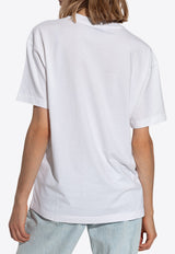 Off-White Flower Bookish Logo T-shirt White OWAA089F24 JER003-0184