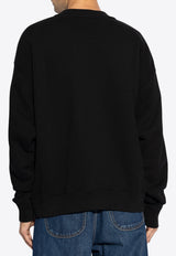 Off-White Pixel Diag Crewneck Sweatshirt Black OMBA054F24 FLE003-1001