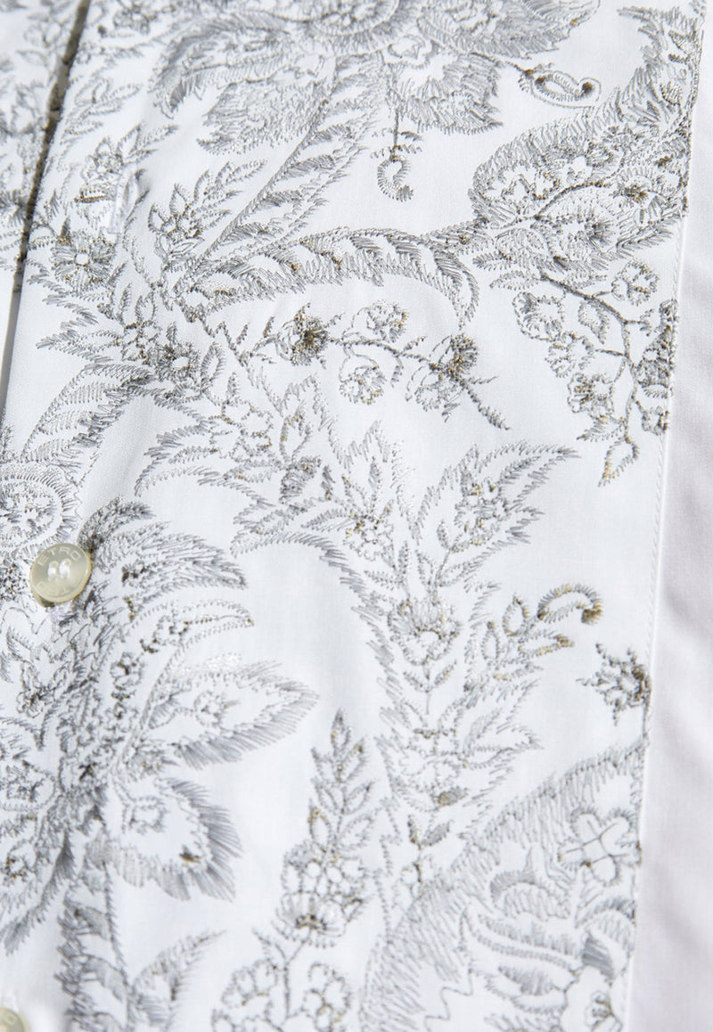 Etro Paisley Embroidered Button-Up Shirt White MRIB0007 AR241-W0800