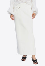 Loewe Deconstructed Maxi Denim Skirt White S359Y1EX02 0-WHITE