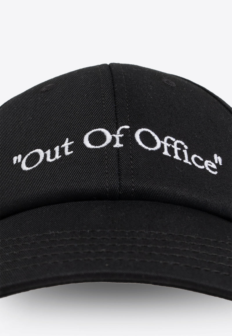 Off-White Out Of Office Baseball Cap Black OMLB069F24 FAB009-1001