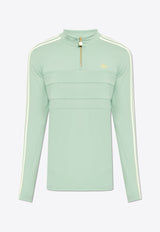 Adidas Originals Trefoil Logo Half-Zip Premium Sweatshirt Green JJ1445 0-HAZGRN