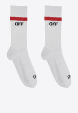 Off-White Off Stamp Mid-Calf Socks White OMRA086F24 KNI001-0110