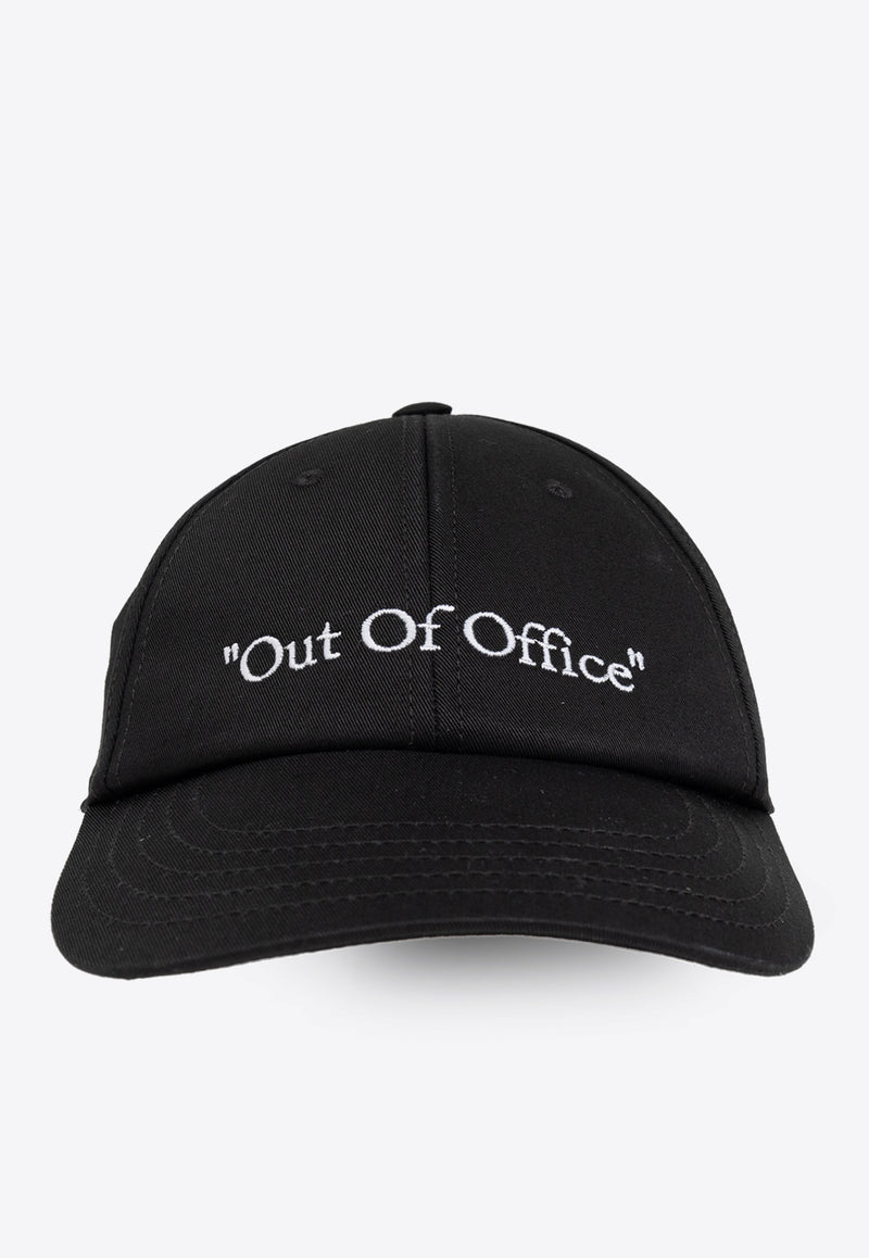 Off-White Out Of Office Baseball Cap Black OWLB045F24 FAB007-1001