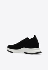 Gianvito Rossi Glover Stretch Knit Low-Top Sneakers Black S25273 M1WBT-KIBNERO