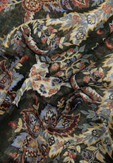 Etro Floral Paisley Print Scarf Green WATA0009 AV448-X0892