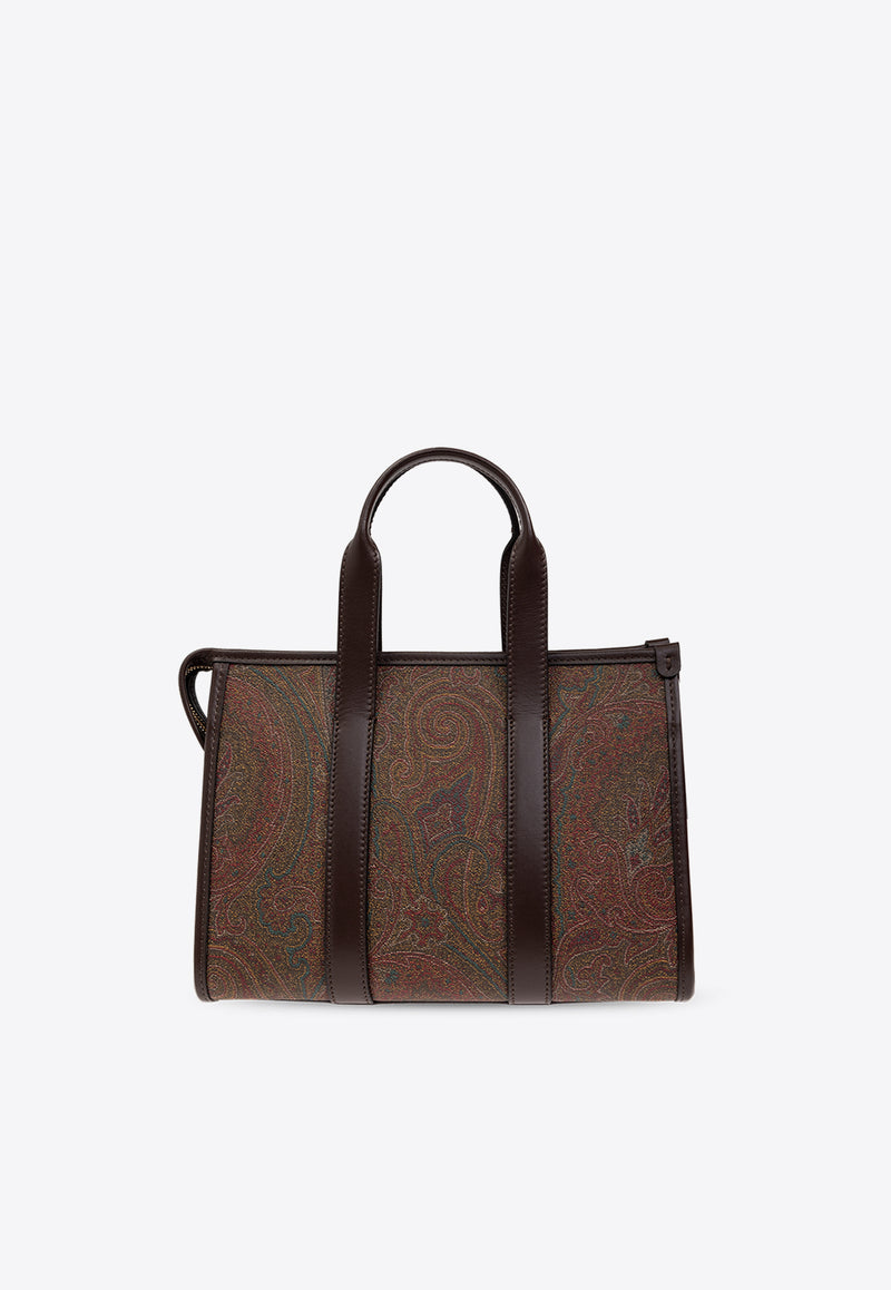 Etro Small Paisley Jacquard Top Handle Bag Brown WP1A0009 AA001-M0019