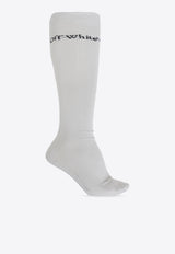 Off-White Logo Jacquard Long Socks White OMRA08FC99 KNI001-0110