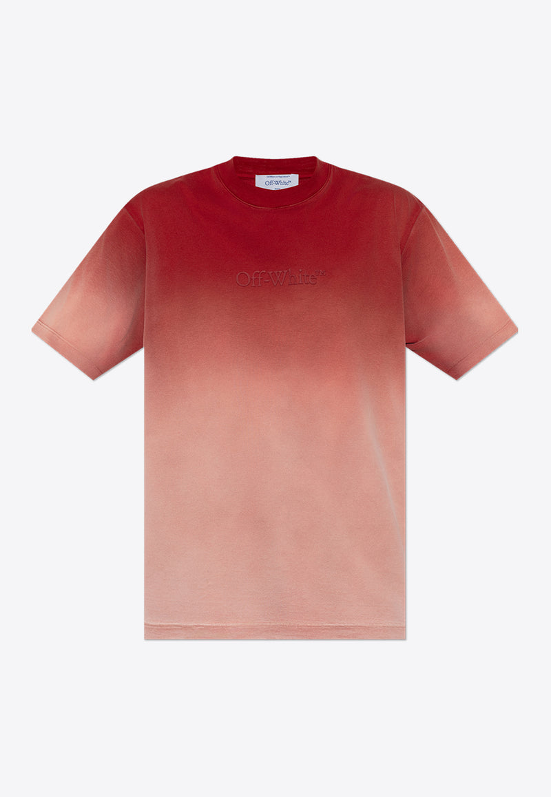 Off-White Logo Appliqué Gradient T-shirt Red OWAA049F24 JER001-2531