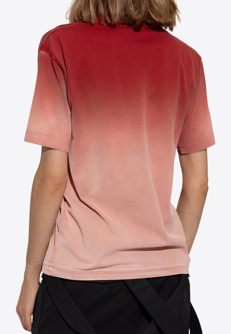 Off-White Logo Appliqué Gradient T-shirt Red OWAA049F24 JER001-2531