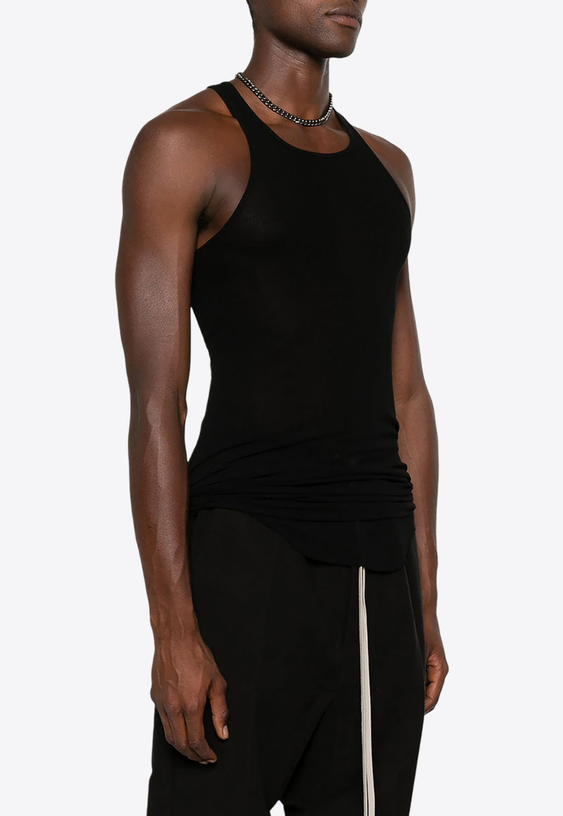 Rick Owens Fine Ribbed Tank Top Black RU02D6150RC_09