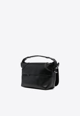 Jérôme Dreyfuss Small Pepito Calf Leather Crossbody Bag Black 44PEPSBU_Noir Silver