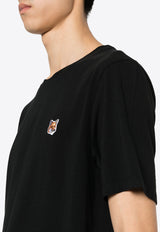 Maison Kitsuné Fox Logo Patch Crewneck T-shirt Black LM00104KJ0008_P199