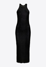 Rick Owens Ribbed Tank Midi Dress Black RP02D3549RC_09