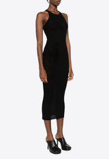 Rick Owens Ribbed Tank Midi Dress Black RP02D3549RC_09