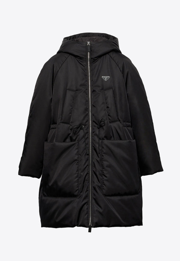 Prada Zip-Up Padded Coat Black 292197SOOO1WQ8_F0002