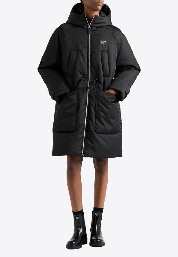 Prada Zip-Up Padded Coat Black 292197SOOO1WQ8_F0002