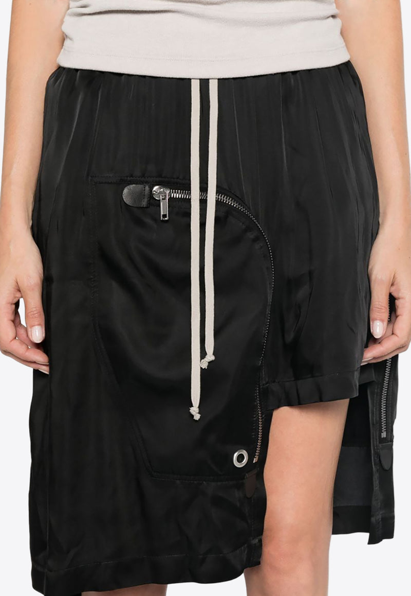 Rick Owens Dracca Asymmetric Cargo Skirt Black RP02D3341SCH_09