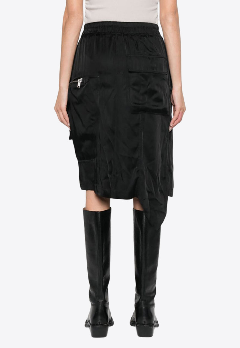 Rick Owens Dracca Asymmetric Cargo Skirt Black RP02D3341SCH_09