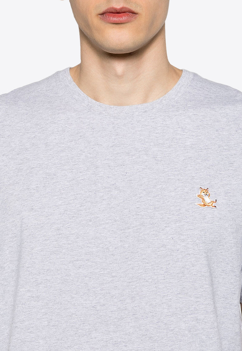 Maison Kitsuné Chillax Fox Logo Patch T-shirt Gray LM00110KJ0008_H120