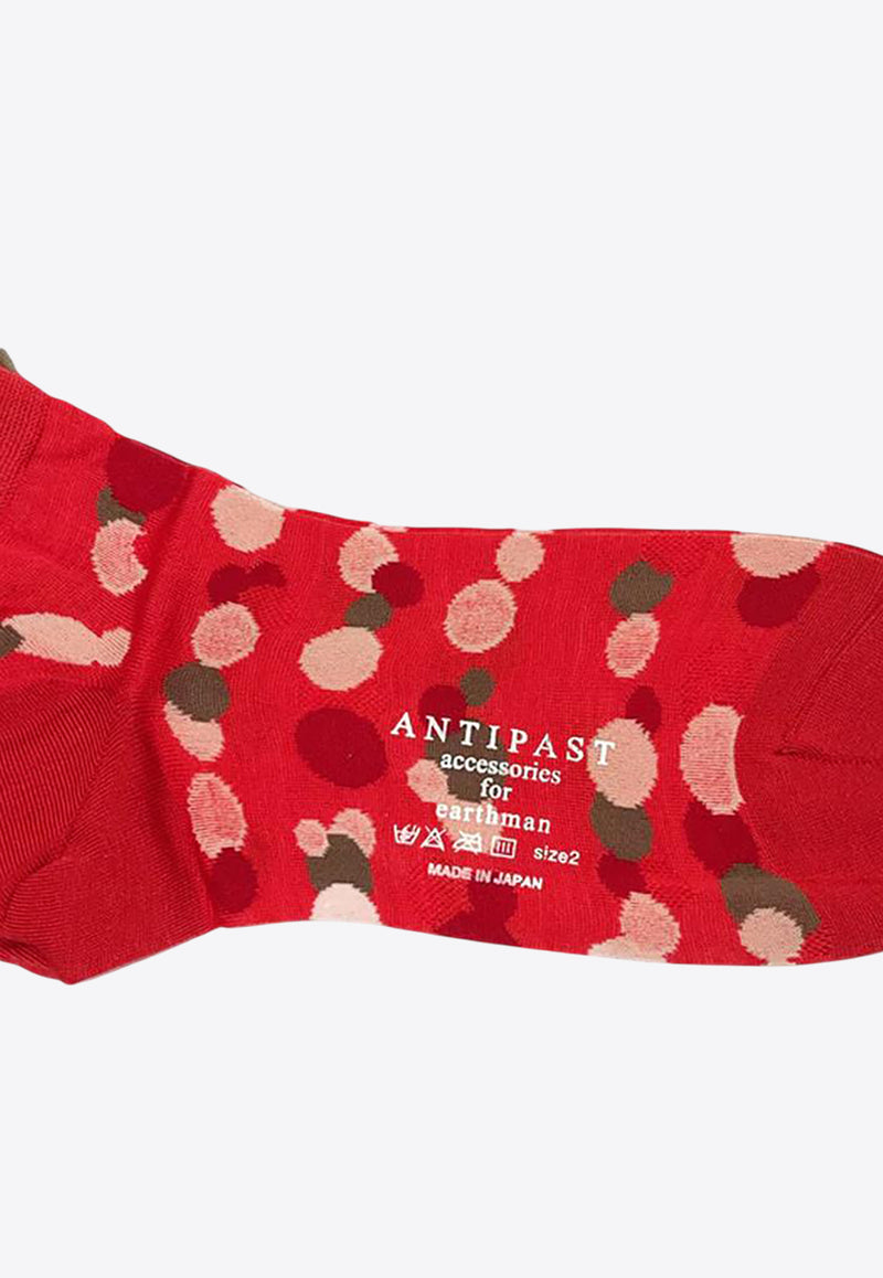 ANTIPAST Short Pois Polka Dot Socks Red AM587S_RED