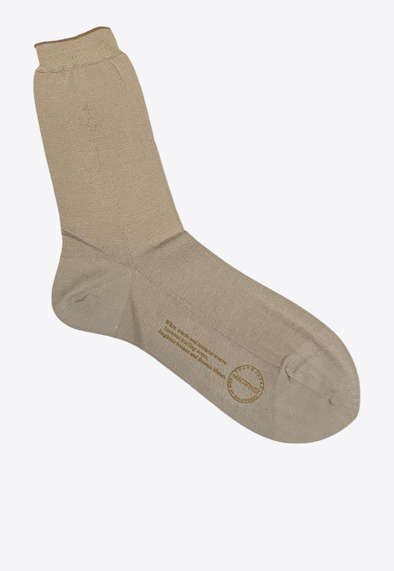 ANTIPAST Essential Crew Socks Beige AM661SPINK_BEIGE