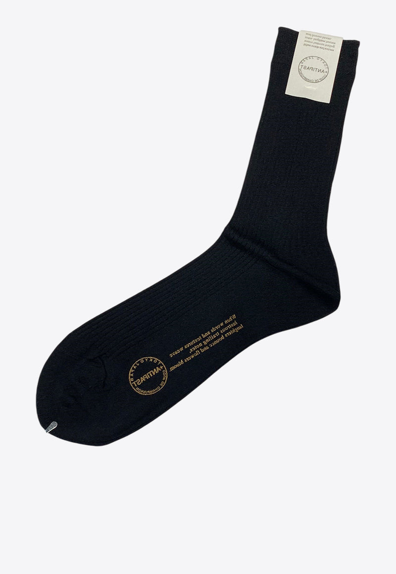 ANTIPAST Ribbed Crew Socks Black ANP85BLACK_BLACK