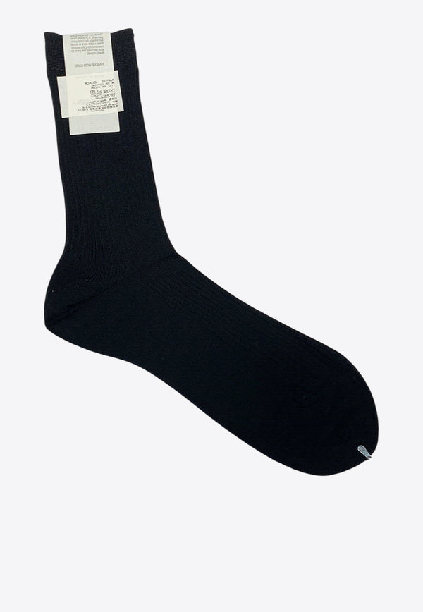 ANTIPAST Ribbed Crew Socks Black ANP85BLACK_BLACK