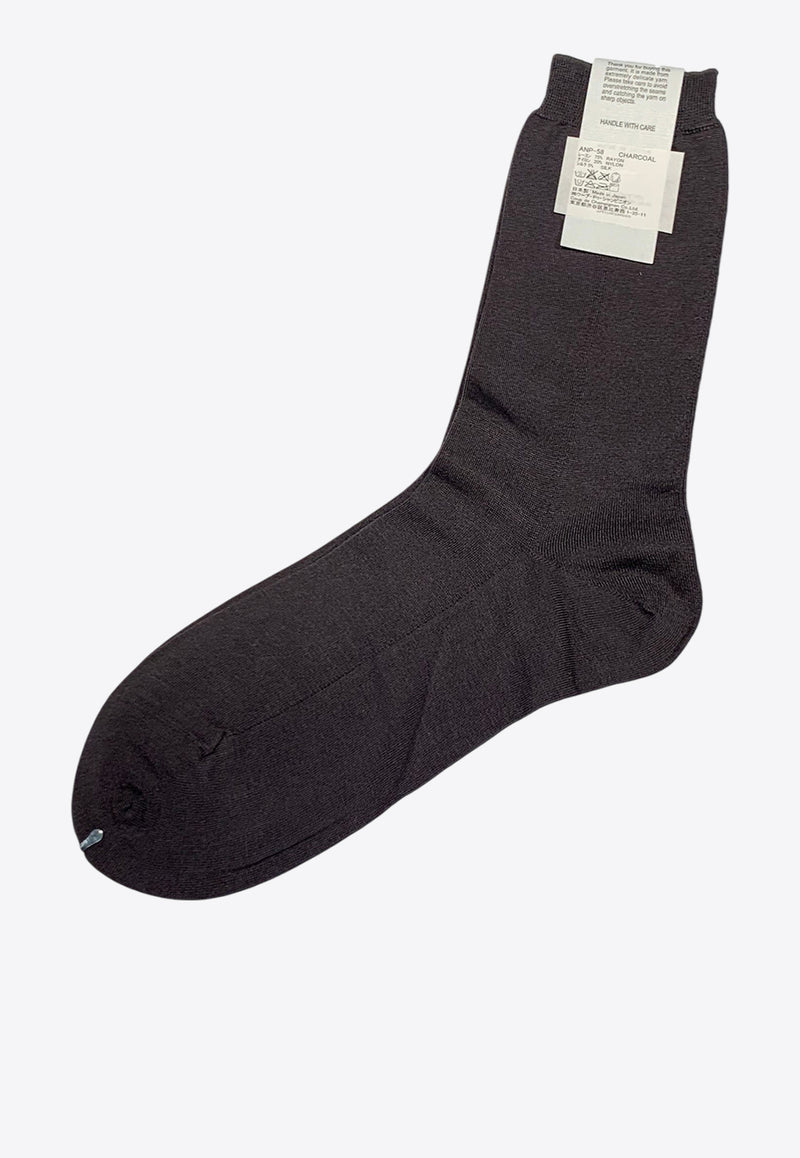 ANTIPAST Essential Crew Socks Charcoal ANP58_CHARCOAL