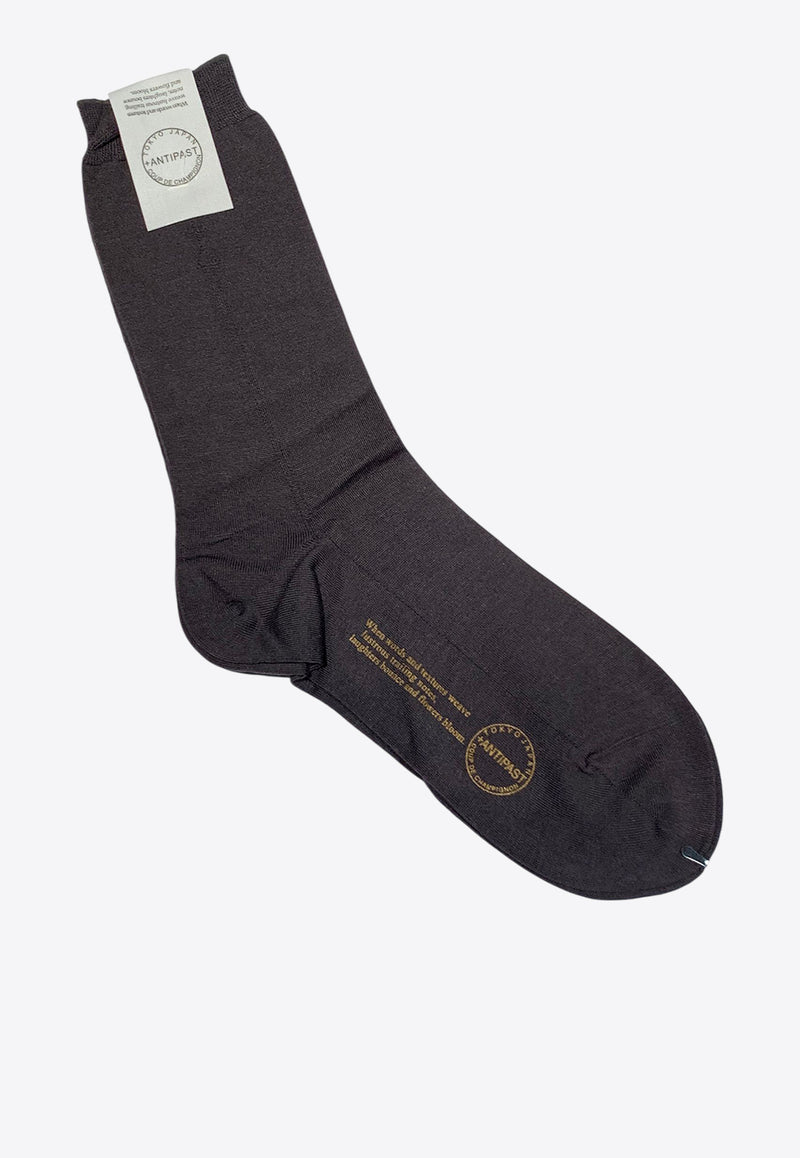 ANTIPAST Essential Crew Socks Charcoal ANP58_CHARCOAL