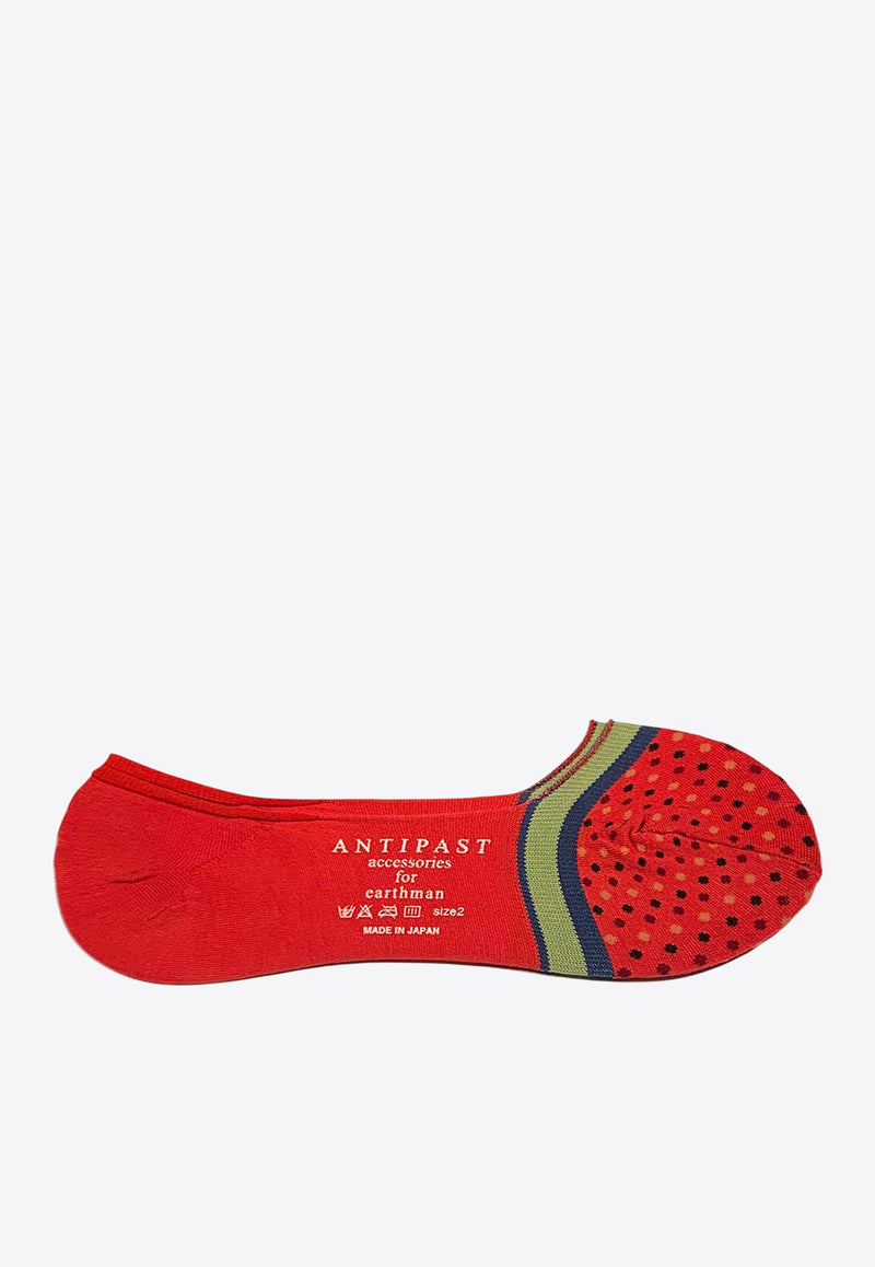 ANTIPAST Short Pois Low-Cut Socks Red AM589S_RED