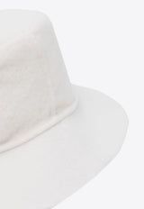 P.A.R.O.S.H Wide-Brim Wool Bucket Hat White D010526LEAK23_002