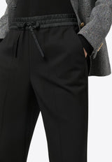 P.A.R.O.S.H Liliuxy Drawstring Straight-Leg Pants Black D230386LILIUXY23_013