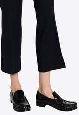 P.A.R.O.S.H Liliuxy Cropped Flared Wool Pants Blue D231089LILIUXY23_012