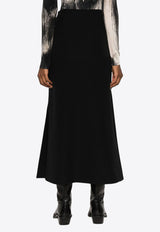 MSGM Knotted Crepe Midi Skirt Black 3542MDD08237806_99