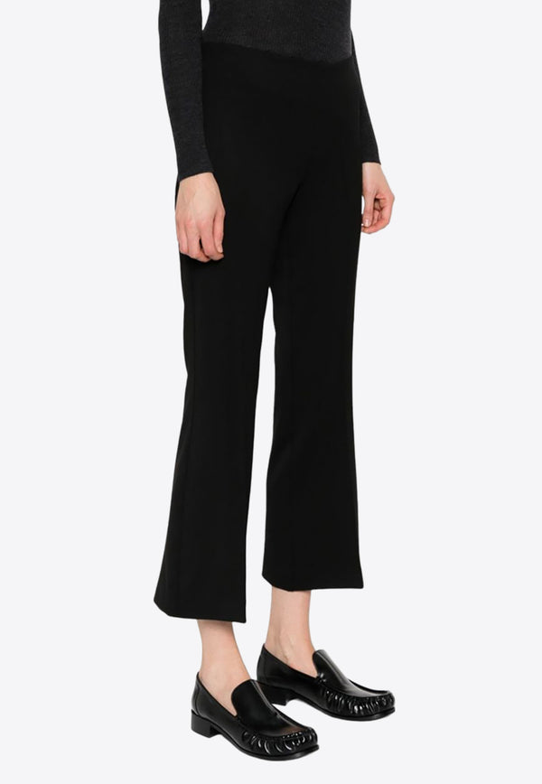 P.A.R.O.S.H Liliuxy Cropped Flared Wool Pants Black D231089LILIUXY23_013