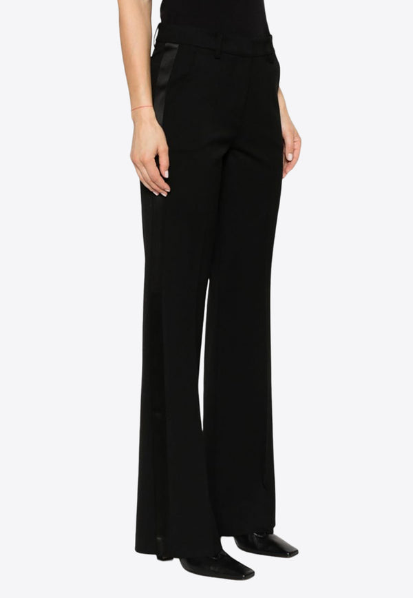 P.A.R.O.S.H Liliuxy Side-Stripe Flared Tailored Pants Black D230414LILIUXY23_013