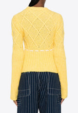 CORMIO Oma Interwoven Knitted Sweater Yellow OMA 5_YELLOW