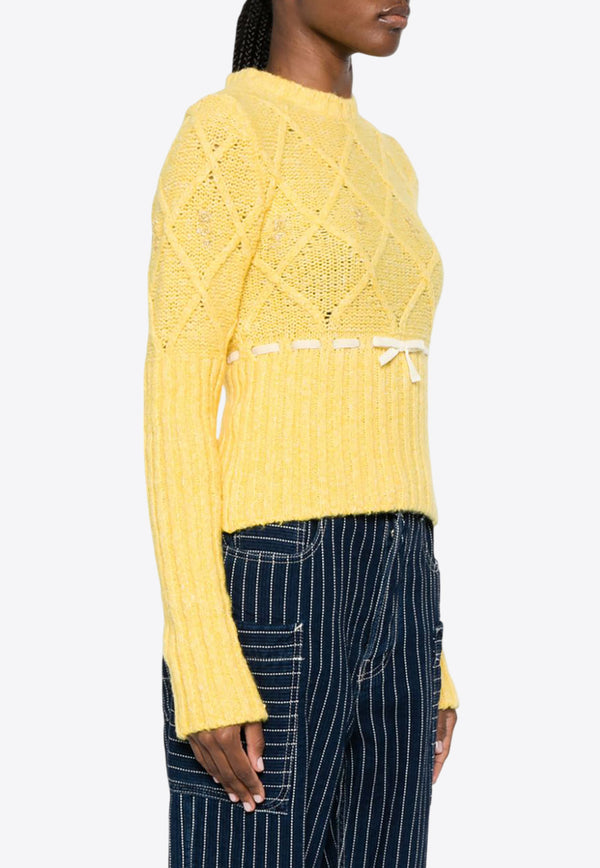 CORMIO Oma Interwoven Knitted Sweater Yellow OMA 5_YELLOW