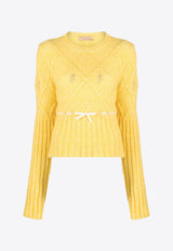 CORMIO Oma Interwoven Knitted Sweater Yellow OMA 5_YELLOW