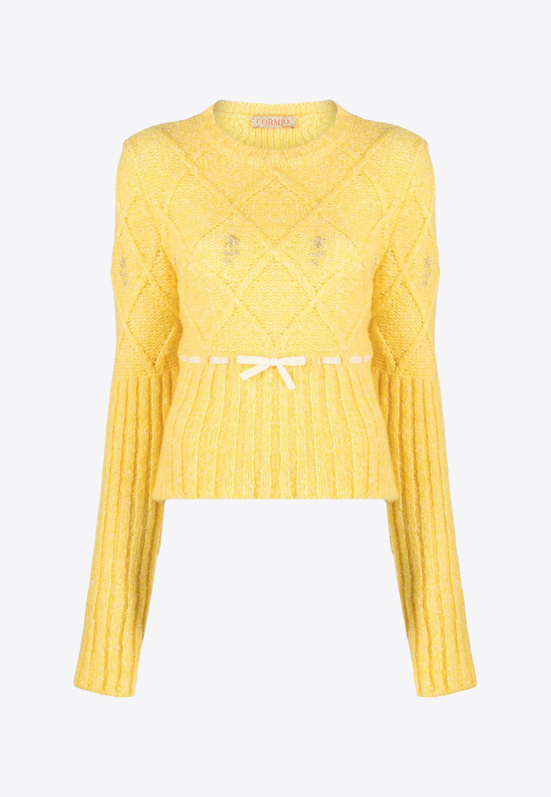 CORMIO Oma Interwoven Knitted Sweater Yellow OMA 5_YELLOW