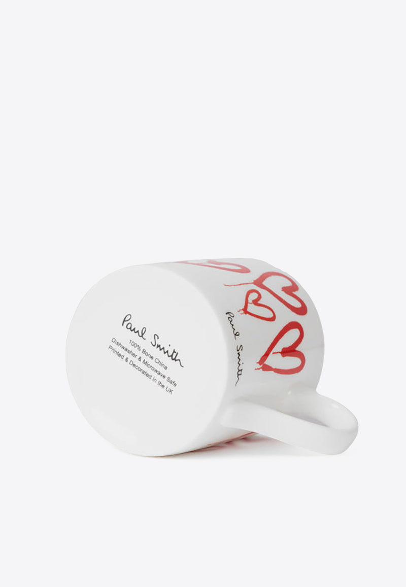 Paul Smith Graffiti Heart Mug White M1AMUGSMPRINT_01