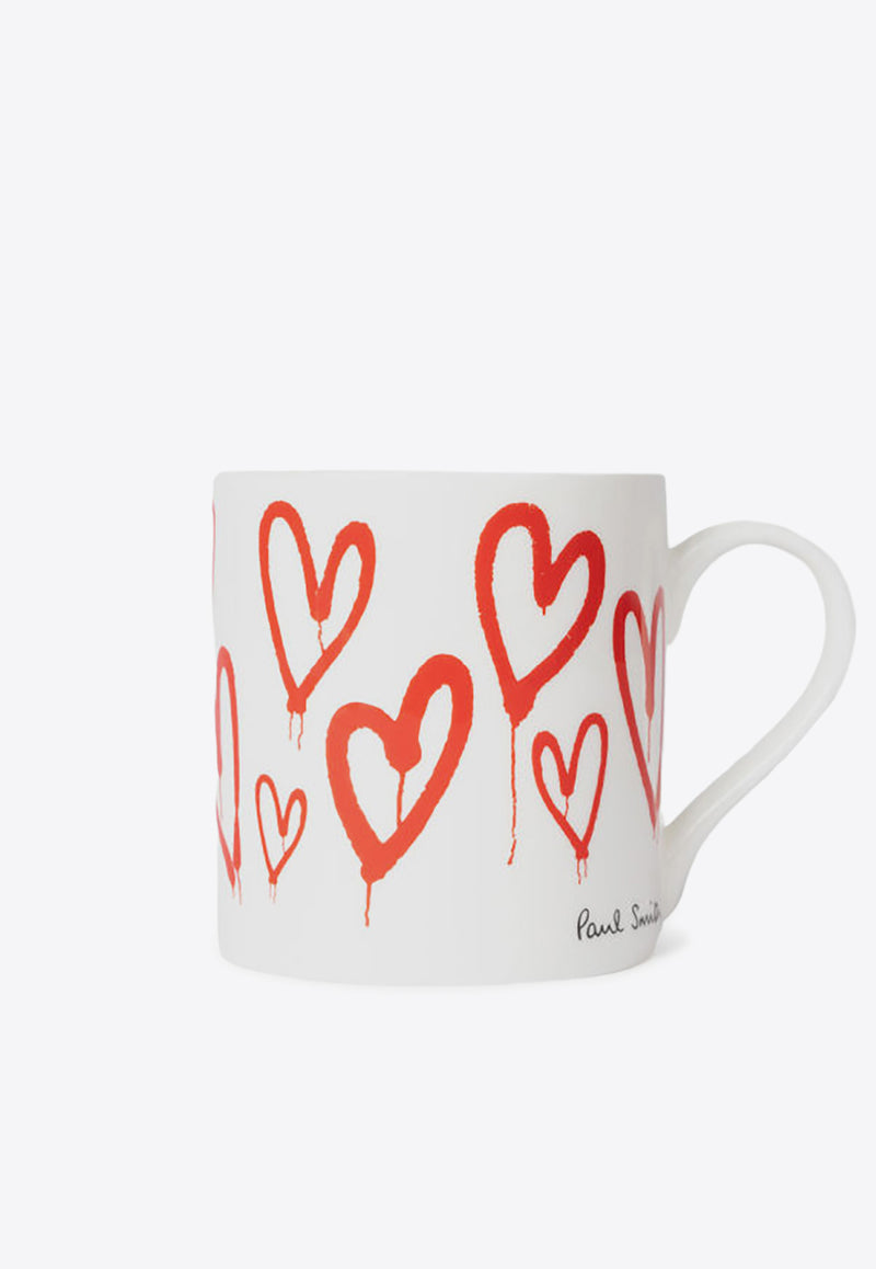 Paul Smith Graffiti Heart Mug White M1AMUGSMPRINT_01