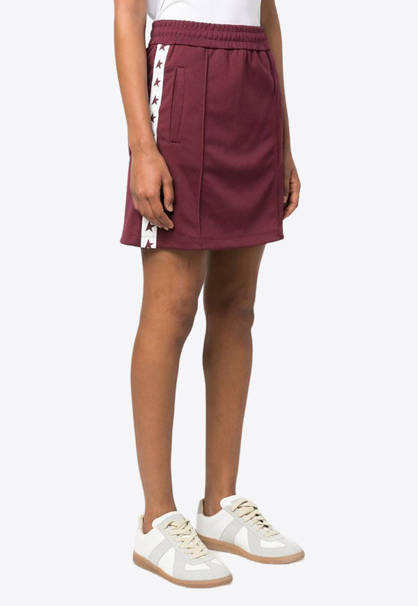 Golden Goose DB Rock Star Mini Skirt Bordeaux GWP01550P000521_40462