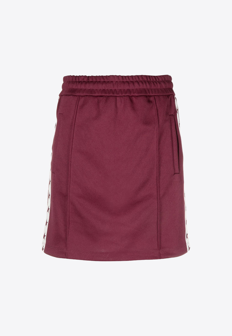 Golden Goose DB Rock Star Mini Skirt Bordeaux GWP01550P000521_40462