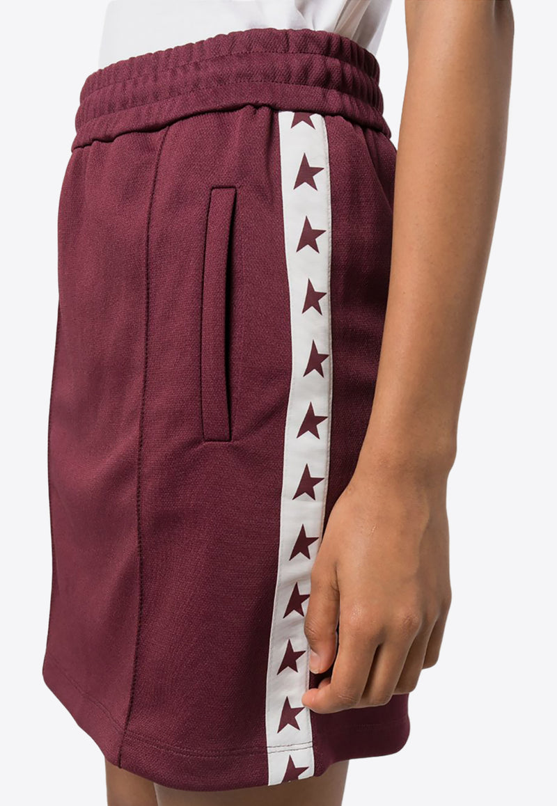 Golden Goose DB Rock Star Mini Skirt Bordeaux GWP01550P000521_40462