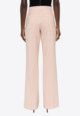 P.A.R.O.S.H Liliuxy Side-Stripe Flared Tailored Pants Beige D230414LILIUXY23_063