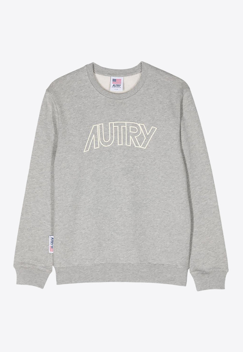 Autry Kids Boys Logo Print Sweatshirt Gray KSAK011_M