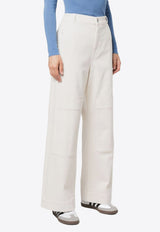 P.A.R.O.S.H Le Pockets Wide-Leg Pants White D232256CABAREX23W_002