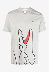 Comme Des Garçons X Lacoste Crocodile Print T-shirt Gray FLT012W23_1